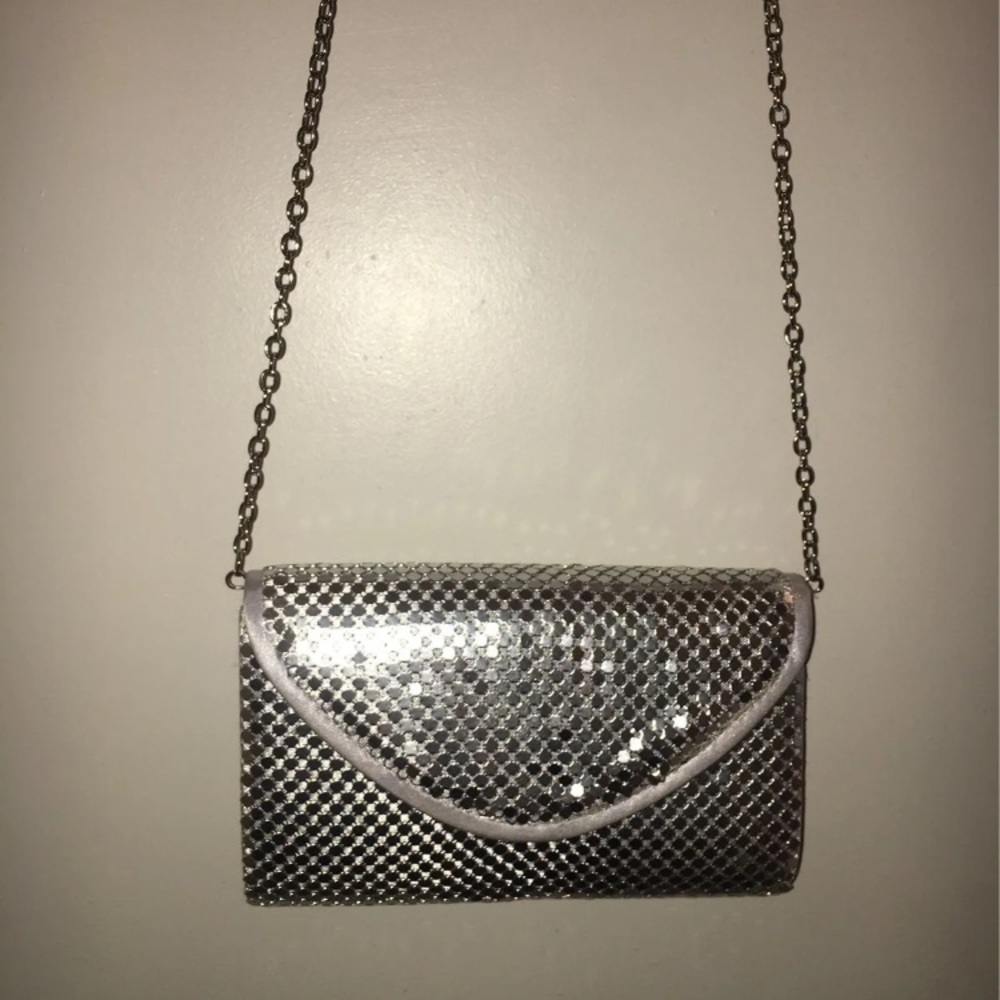 Lulu Townsend Small Silver Clutch